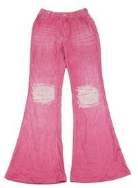 Tmavoružové flare legíny s vyšúchaním Shein