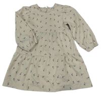 Béžovo-biele vzorované šaty s kvetinami Primark