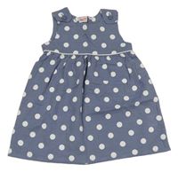 Modré bodkovaná é ľahké šaty