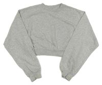 Sivá melírovaná crop mikina H&M
