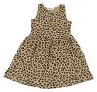 Béžové šaty s leopardím vzorom H&M