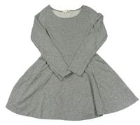 Sivé trblietavé teplákové šaty H&M