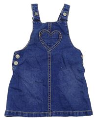 Modré rifľové na traké šaty so srdcem Mothercare