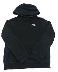 Černá mikina s logem a kapucí Nike