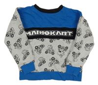 Sivo-modrá mikina s Mariem zn. Tu