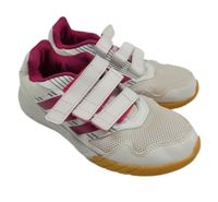 Bílo-růžové ultralehké sportovní tenisky s logom Adidas vel. 35