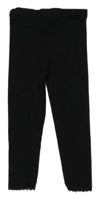 Čierne legíny s čipkou George