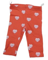 Červené silnější legíny se srdíčky C&A