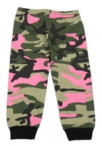 Khaki-růžové army lehké tepláky 