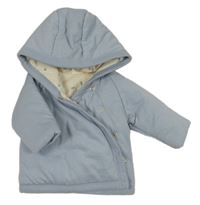 Svetlomodrá zateplená zavinovací mikina s kapucňou Next