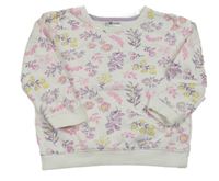 Bielo-ružová kvetovaná mikina Pep&Co