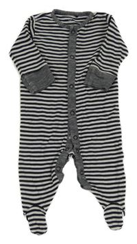 Tmavomodro-biely pruhovaný overal Next