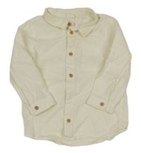 Smetanová žebrovaná košile H&M