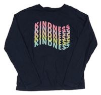 Tmavomodré tričko s nápismi M&S