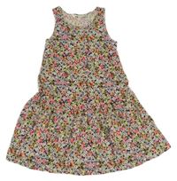 Farebné kvetované ľahké šaty H&M