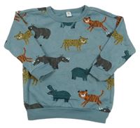 Tmavomodrá mikina s šelmičkami Tu