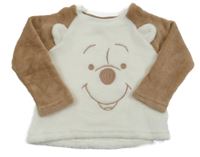 Bielo-hnedá chlpatá mikina s Púem Primark
