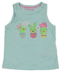 Svetlomodrý top s kaktusmi M&S