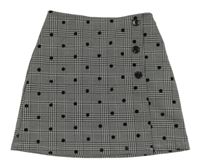 Čierno-biela kostkovaná/puntíkatá sukňa Primark