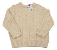 Nové - smotanový vzorovaný sveter H&M