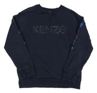 Tmavomodrá mikina s logom Kenzo