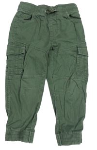 Khaki cargo cuff plátěné kalhoty Dunnes Stores