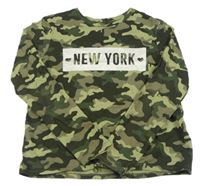 Khaki army tričko s nápisom C&A