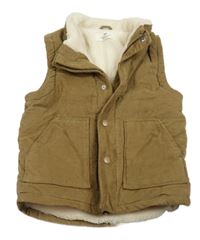 Hnedá menšestrová zateplená vesta H&M