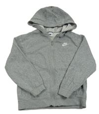 Sivá prepínaci mikina s logom a kapucňou Nike