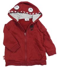 Vínová prepínaci mikina s príšerkou a kapucňou