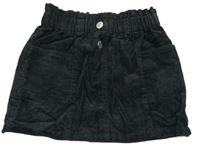 Tmavošedá manšestrová sukně Next