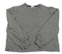 Čierno-biely vzorovaný crop sveter Zara