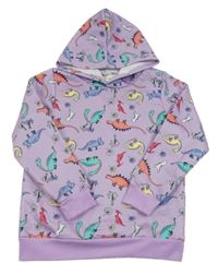 Fialová mikina s diny a kapucňou