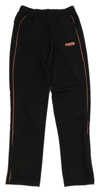 Černo-korálové sportovní tepláky Puma 