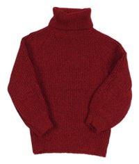 Vínový třpytivý svetrový rolák Primark