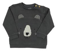 Antracitová mikina s medvěďom F&F