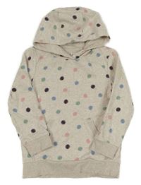 Béžovo-farebná bodkovaná á mikina s kapucňou Topolino