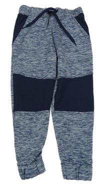 Bielo-tmavomodré melírované športové tepláky Topolino