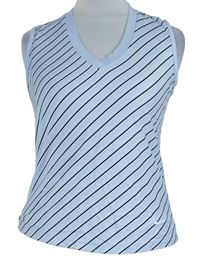 Dámsky svetlomodrý prúžkovaný crop top Nike