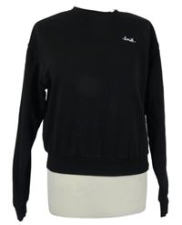 Dámská černá crop mikina s nápisem h&N