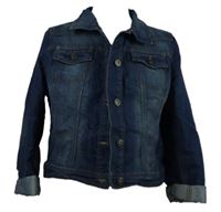 Dámská tmavomodrá riflová crop bunda F&F