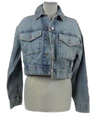 Dámská světlemodrá crop riflová bunda Primark 