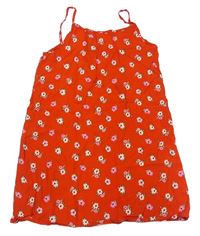 Červené kvetinové ľahké šaty Primark