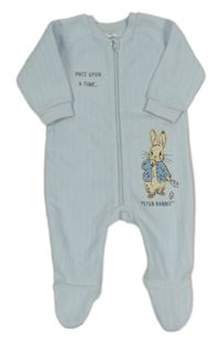 Svetlomodrý fleecový overal s králikom Tu