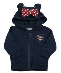 Tmavomodrá prepínaci mikina s nápisom a kapucí- Minnie Disney
