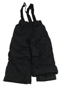 Černé šusťákové oteplovačky s kšandami Decathlon