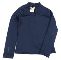 Nové - Tmavomodrá sportovní thermo mikina Decathlon