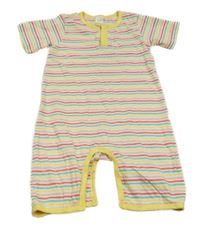 Barevný pruhovaný kraťasový overal Pusblu
