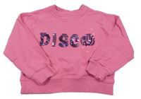 Ružová mikina s flitrovým nápisom John Lewis