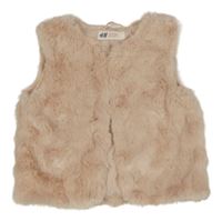 Svetloružová kožušinová podšitá vesta H&M